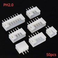 50 ชิ้น/ล็อต ขั้วต่อพิน PH2.0 2P 3P 4P 5P 6Pin ระยะ 2 มม. สำหรับ PCB พินตรง jst