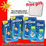 Lactogrow Aktif (1-3y) / (4-6y) 850g X 4 Packs Exp:04/2027