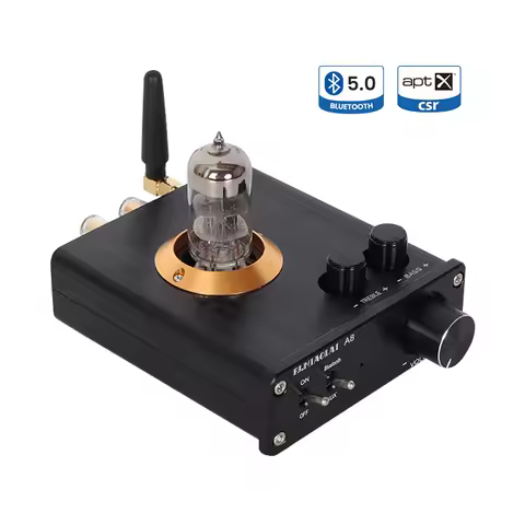 PJ.MIAOLAI A8 Bluetooth 5.0 6N3 Tube Preamplifier HiFi Stereo Amplifier Vacuum Bile Preamp DAC Decod