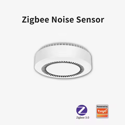 LINCUKOO Tuya Zigbee3.0 Noise Sensor 130dB Smart Sound Alarm CR123A 1year Battery for Hospital Libra