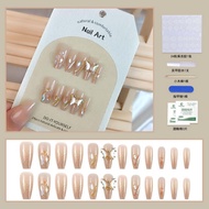 24pcs 3D Fake Nails CZ 273 (FREE MANY GIFTS AS PHOTO PP) Wedding Nail Beauty Care (N-049)