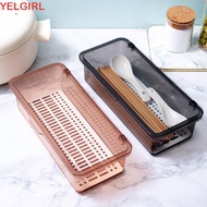 WGLAWL Utensils Storage Box Kitchen Multifunctional Plastic with Cover Cutlery Holder Chopstick Hold