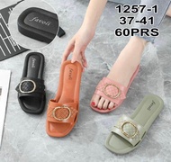 Sandal slop import wanita karet jelly anti air