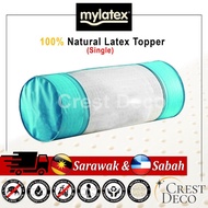 Mylatex 100% Natural Latex SINGLE SIZE Mattress Topper | 100% Getah Asli Toto Tilam Toppers  (1 Year Warranty)
