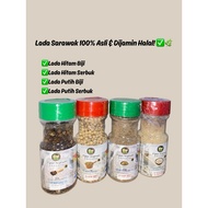 Lada Sarawak Premium 70g – 100% Asli, Halal, Gred A | Lada Hitam & Putih (Biji & Serbuk)