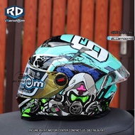 ลายใหม่ หมวกกันน็อคเต็มใบ RD รุ่น CZ-R BT ถอดซักได้ ฟรี แถมชิวดำฟรีอีก1 ชิ้น หมวกกันน็อคเต็มใบ มอก.