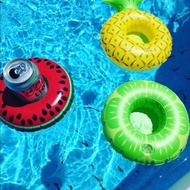 Ins Fruits Inflatable Cup Holder for Pool Pineapple Lemon Float Swimming Ring Drink Beer Holder Wate