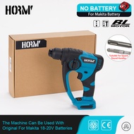 18v Rechargeable Brushless Cordless Electric Hammer 4 Mode Electric Drill Electric Hammer Impact Drill High Power Suitable for 18V Makita Battery with Battery Optional