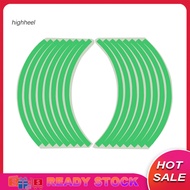 [Ready Stock] 2 Sheets Universal Fluorescent Reflective Decal Car Auto Wheel Rim Tape Sticker