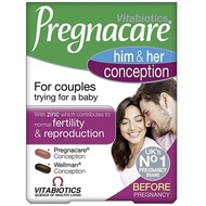 ✅Ready Stocks✅ Pregnacare Vitabiotics Him and Her Conception, 60 Tablets, UK No. #1 Pregnancy Brand