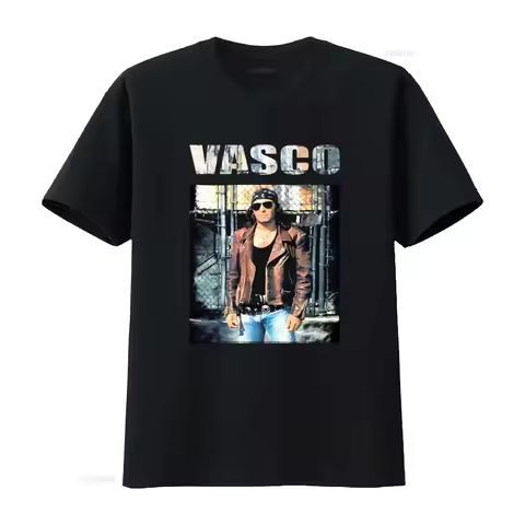 T shirt originale vintage Vasco Rossi 1993 Girocollo casual tessuto leggermente elasticizzato vestib