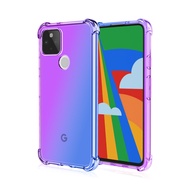 Shockproof Airbag Phone Case for Google Pixel 5A 5G 4A 4G 6 6A 7 Pro 5 Soft TPU Anti-fall Gradient Casing Mobile Cover