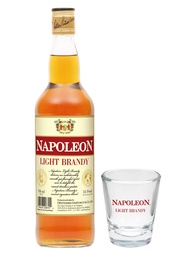 Napoleon Light Brandy 700ml w/ free shot-glass