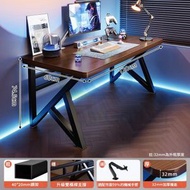 包送貨-電腦檯[升級32mm特厚桌面]深胡桃色120cm 電競桌 書桌辦公枱 學生學習桌 遊戲檯 簡約寫字桌 小戶型長枱 臥室出租屋
