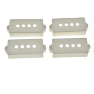 KAISH 4pcs P Bass Pickup Covers 4 String Electric Bass Pickup Covers for Precision P Bass White