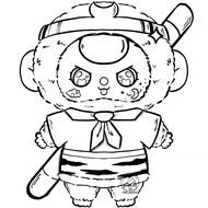 Babythree Journey to the West (Babythree Tiangong) (180gsm thick paper) - Set of 9 A4 A5 coloring pa