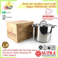 Supra stock pot stainless steel pot 12QT 11,38L HOREKARU impact Induction / cooking pot with stainle