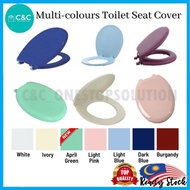 C&amp;C 7Colors Toilet Seat Cover With Screw Plastik Toilet Bowl Seat Cover Jamban Duduk Tandas Penutup Tandas Duduk