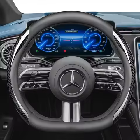 Leather Car Steering Wheel Cover for Mercedes Benz E53 E63 S580e S680 CLA250 CLA35 CLA45 CLE53 GT53 