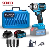SONCO 38820 Heavy Duty 688VF Cordless Impact Wrench Electric 1/2 Inch Socket Drill Screwdriver Bater