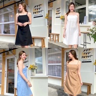 💖DAVIDRESS พร้อมส่ง💖✨ เดรสฝ้ายลินิน ผูกหลัง เดรสใหม่ดาวิกา ชุดเดรสผญ เดรสผ้าฝ้าย เดรสผ้าลินิน