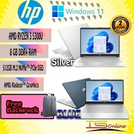 HP Laptop 15s-eq2195AU silver or 15s-eq2197AU gold (AMD Ryzen 3 5300U, 8gb ram, 512gb ssd, 15.6"FHD)
