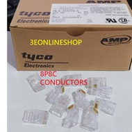 AMP Tyco RJ45 Connector COMPUTER LAN CABLE CONNECTOR CAT5/CAT6 HEAVY DUTY RJ45 Connector Cat6 RJ45 C