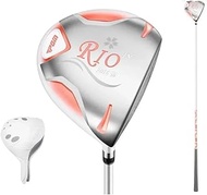 Ladies Golf Club Wood #1 Golf Driver 13.5 Degree Loft Right Handed Carbon Shaft Fairway Woods with H