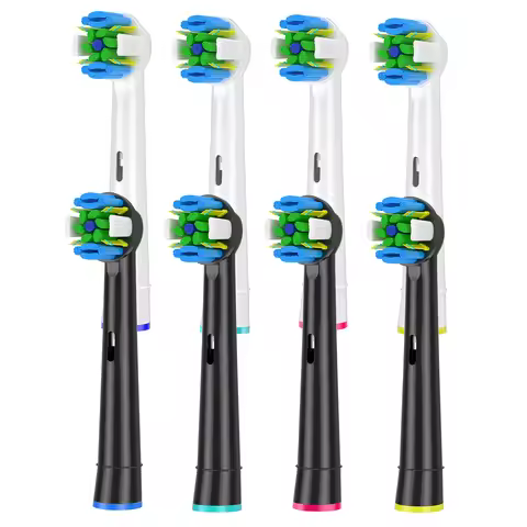 8Pack Replacement Brush Heads Compatible with Oral B Electric Toothbrush - Floss Toothbrush Head Fit