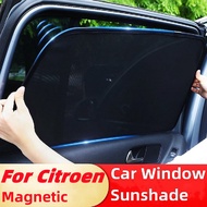 Car Window Shade Sunshade for Citroen C4 Cactus C-QUATRE C5 AIRCROSS C6 ELYSEE PICASSO C3XR Accessories Anti-mosquito Magnetic Car Curtains Sun Protection
