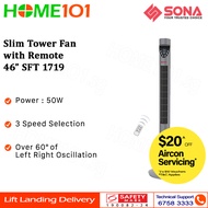 Sona Slim Tower Fan With Remote Control 50w 46Inch SFT 1719