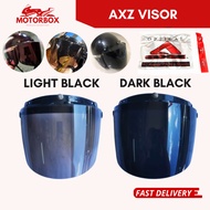 AXZ HELMET VISOR ( 3 BUTTON ) - DARK BLACK / LIGHT BLACK SGV MS88 MHR VISOR BELL MAGNUM NOVA NS88 AR