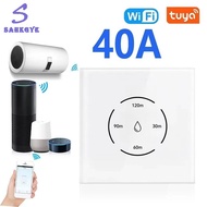 Tuya WiFi Smart Boiler Switch 40A Smart Water Heater Touch Switch with Countdown Function Voice Cont
