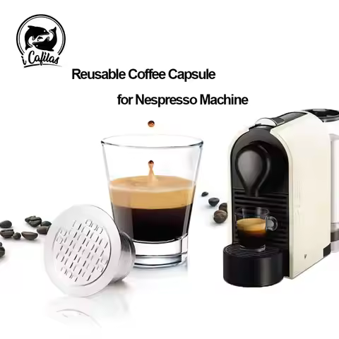 icafilas Reusable Coffee Capsule for Nespresso Inissia / Pixie Machine Maker Stainless Steel Refilla
