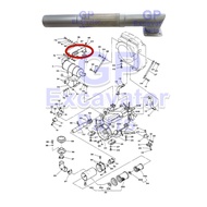 UH083 / UH07-7 / 6BD1 HITACHI HYDRAULIC EXCAVATOR EXHAUST TURBO PIPE ( HEAVY DUTY / 8026290)