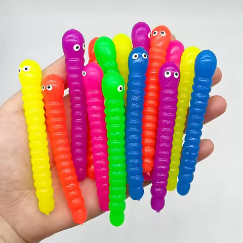 24PCS Sensory Fidget Worm Stretch Toys Kids Goodie Bag Stuffers Pinata Fillers For party Regalos Div