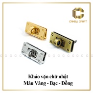 Rectangular screw lock 3.5x1.5cm - handbag making accessory