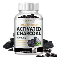 Pure Coconut Activated Charcoal Capsules - Helps whiten teeth, relieve bloating, and cleanse the bod