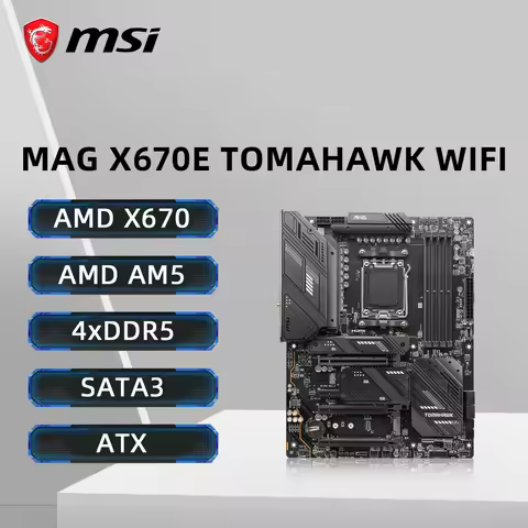 MSI MAG X670E TOMAHAWK WIFI Motherboard Support 7900X 7800X3D 7700 7600X 7500F CPU DDR5 7800MHz M.2