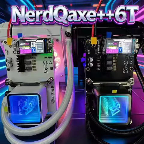 2026 Original NerdQaxe++ Rev 6T Bitaxe Miner 6TH/s CE FCC Certification Liquid-Cooled Bitcoin Miner 