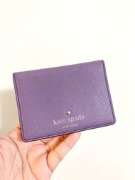 美國【Kate Spade ♠️】粉紫色防刮皮革名片/證件夾