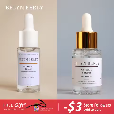 BELYN BERLY 'Morning C Evening A' Face Serum Kit for Fade Melanin Lifting and Moisturizing Retinol +