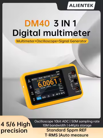 ALIENTEK DM40 Digital Oscilloscope Multimeter Signal Generator 3 in 1 50M Sample rate Voltage Diode 