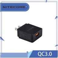 NITECORE QC3.0 Fast charging plug supports 5v3 A/9v2 A/12v1. 5