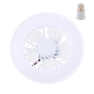 Top 2-in-1 Fan Lamp E27 LED Light 10W Ceiling Fan 3-mode Adjustable AC 85V-265V with B22 to E27 Adap