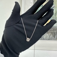 Piaget伯爵 PIAGET ROSE系列 18K白金滿鑽玫瑰花項鍊，經典款 上身超美