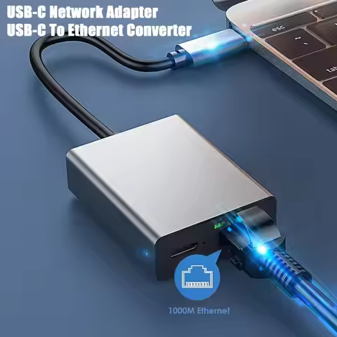 Usb-c Network Adapter Usb-c Ethernet Adapter 1000mbps Type-c to Rj45 Ethernet Adapter Usb to Etherne