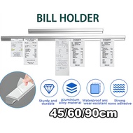 Bill Holder/ Receipt Holder Stainless Steel Note Clamp 45x6cm/60x6cm/90x6cm Paper Clamp Bon Bill