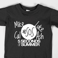 KATUN Distro T-shirt Men's T-shirt 24s Combed CottonWanita All Sizes 5SOS 5 Second Of Summer Line Up