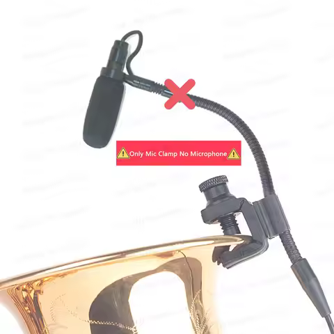 Adjustable Instrument Microphone Clamp For Saxophones Brass & Trumpet, Trombone, and Tuba Applicable